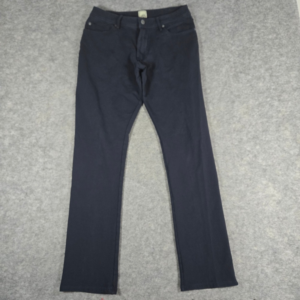 Swet Tailor Mens Navy Blue All Day Everyday Stretch Comfort Pants W30 L32